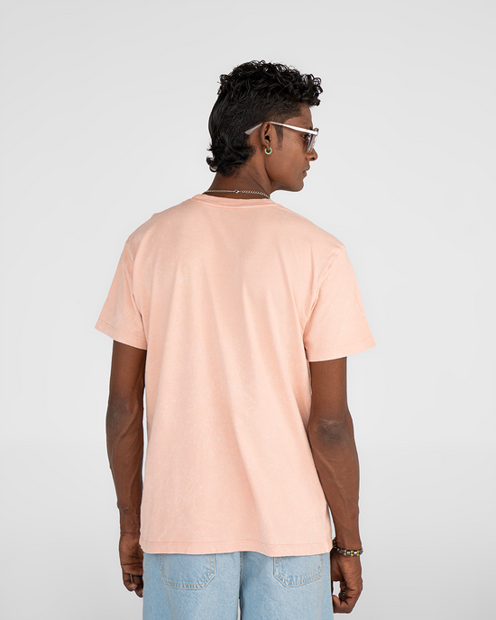 Peach Puff Regular Fit Acid Wash Tee Unisex
