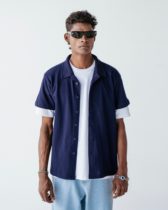 Blue Voguetella Interlock Polo Shirt Unisex