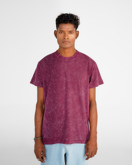 Rouge Regular Fit Acid Wash Tee Unisex