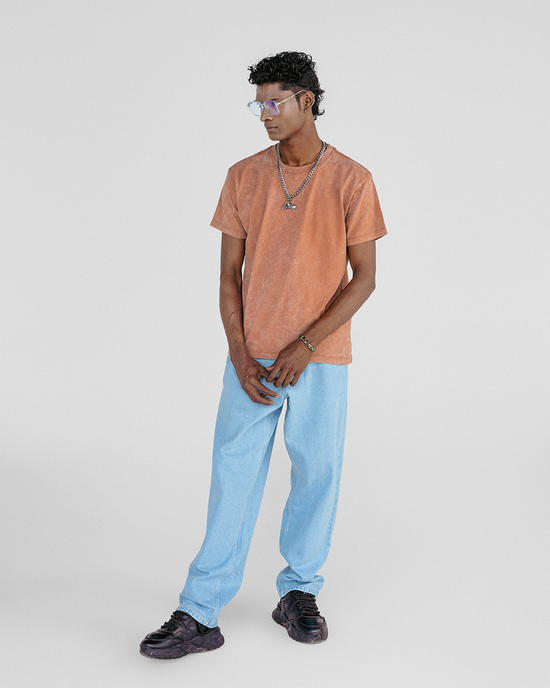 Clay Regular Fit Acid Wash Tee Unisex