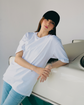 Afsana White Oversized Embossed Unisex T-Shirt