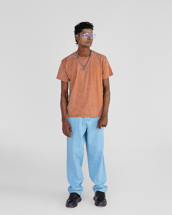 Clay Regular Fit Acid Wash Tee Unisex