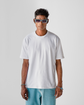 Afsana White Oversized Embossed T-Shirt