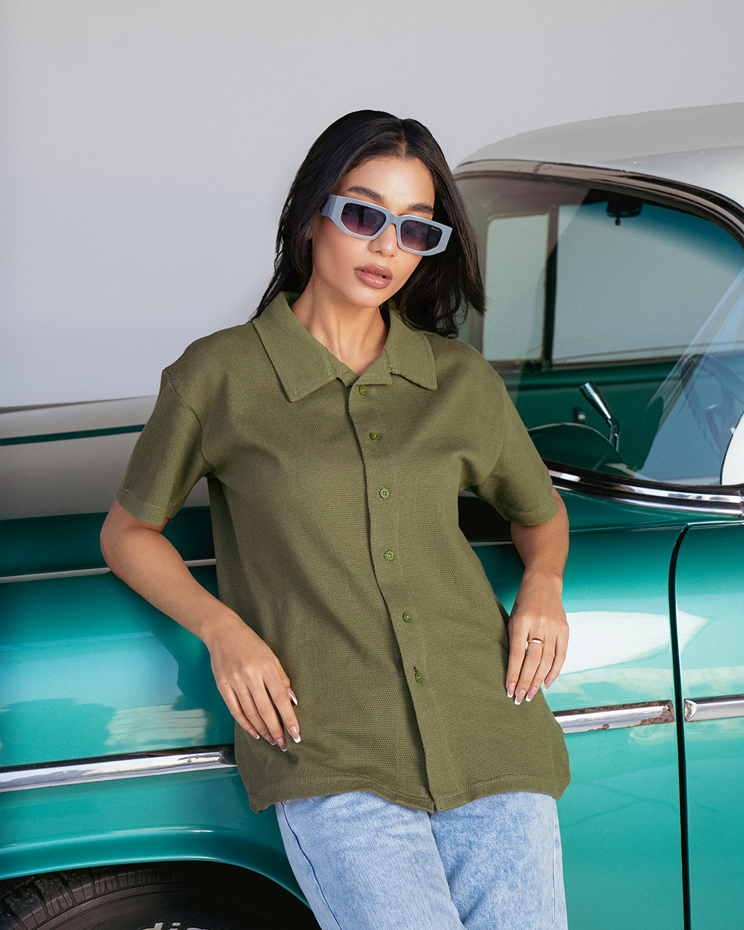 Greyish Brown Vogue Interlock Unisex Polo Shirt