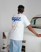Afsana White Oversized Embossed T-Shirt