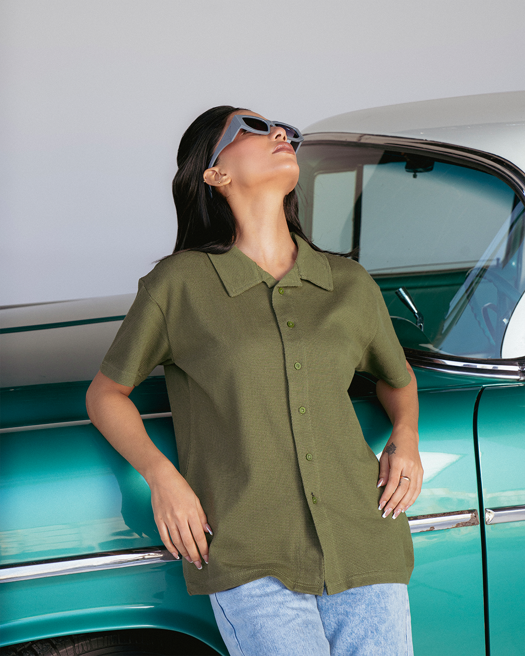 Greyish Brown Vogue Interlock Unisex Polo Shirt