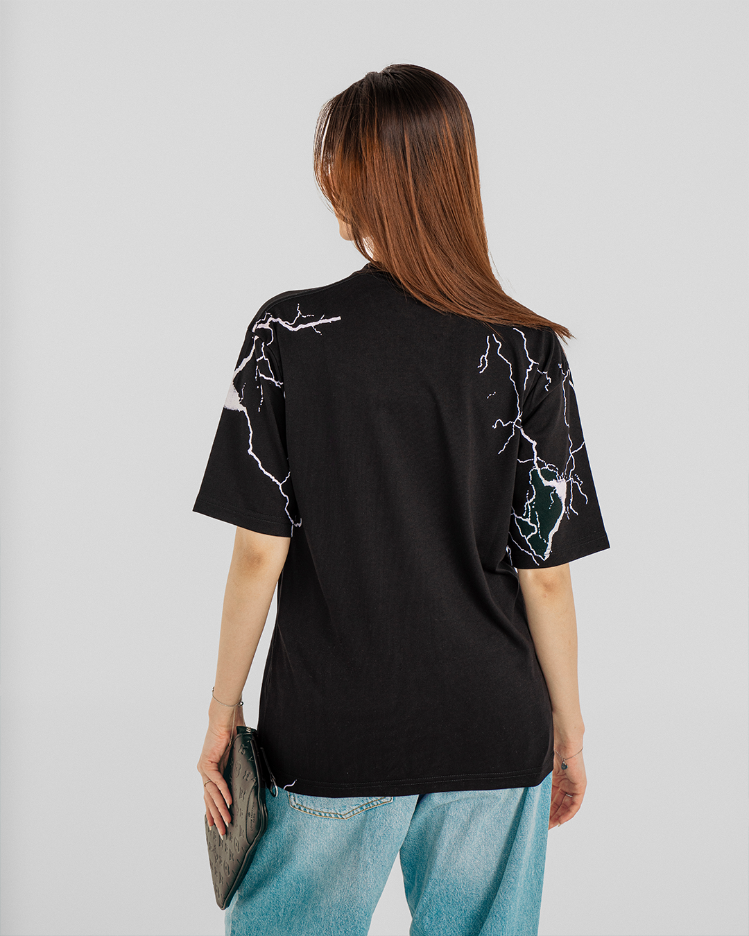 Neon Pulse Graphic Oversized Unisex T-Shirt