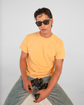 Arylide Yellow Drop Shoulder Acid Wash Tee Unisex