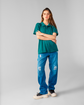 Deep Aqua Vogue Interlock Polo Shirt Unisex