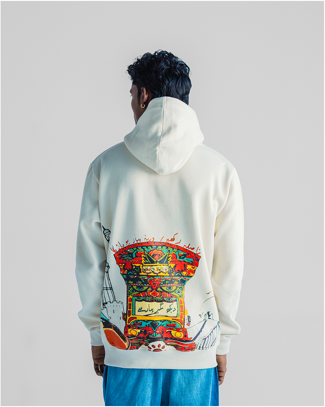 Vintage Oversized White Hoodie For Men/Couples Hooded Pullover