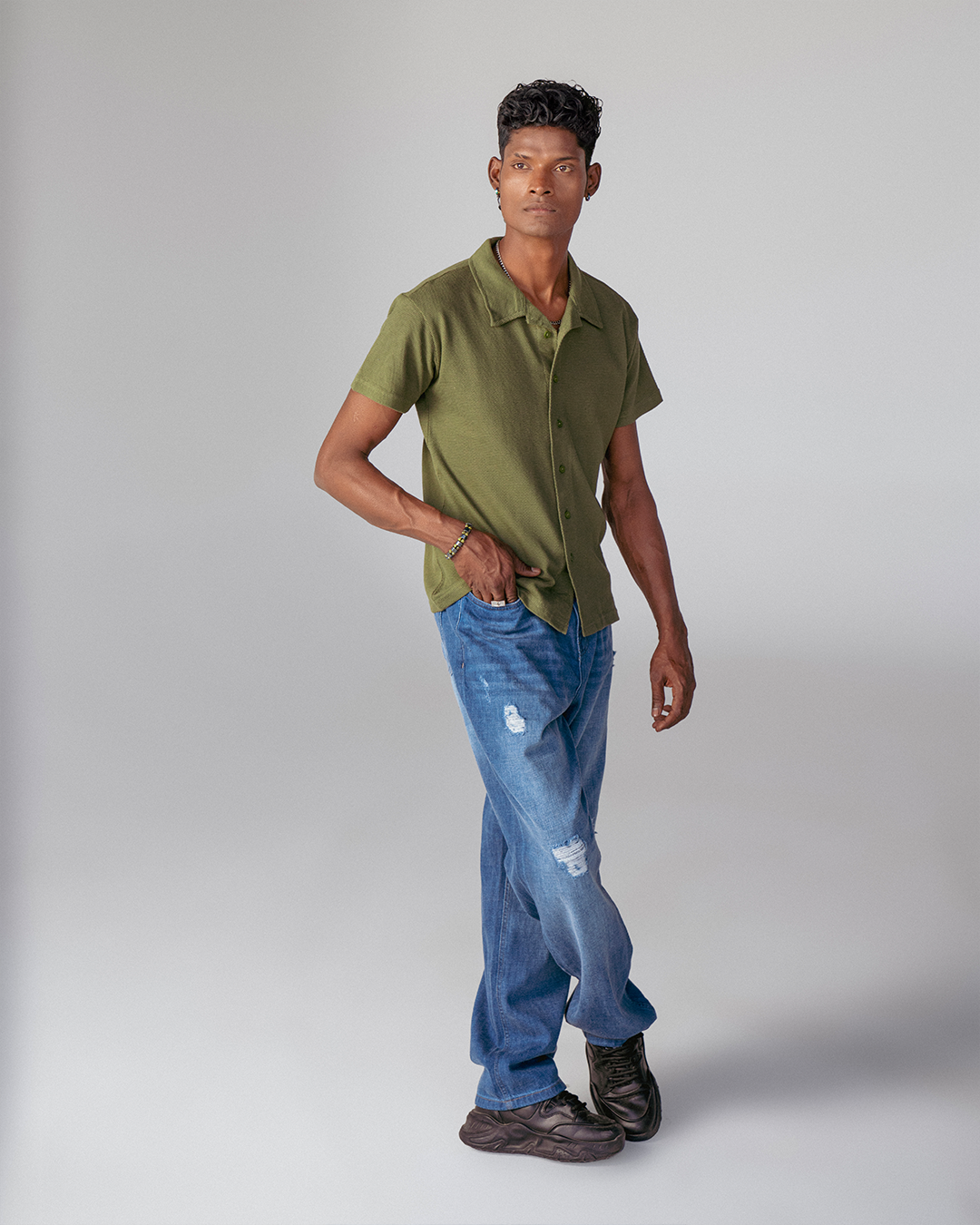 Greyish Brown Vogue Interlock Unisex Polo Shirt