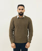 VOGUE CREWNECK PULLOVER SWEATER LONG SLEEVE OLIVE
