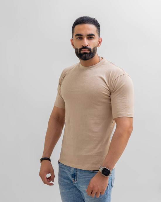 Afsana Vanilla Oversized Embossed Unisex T-Shirt