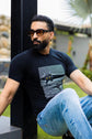 Cat Print T-Shirt Black - Unisex
