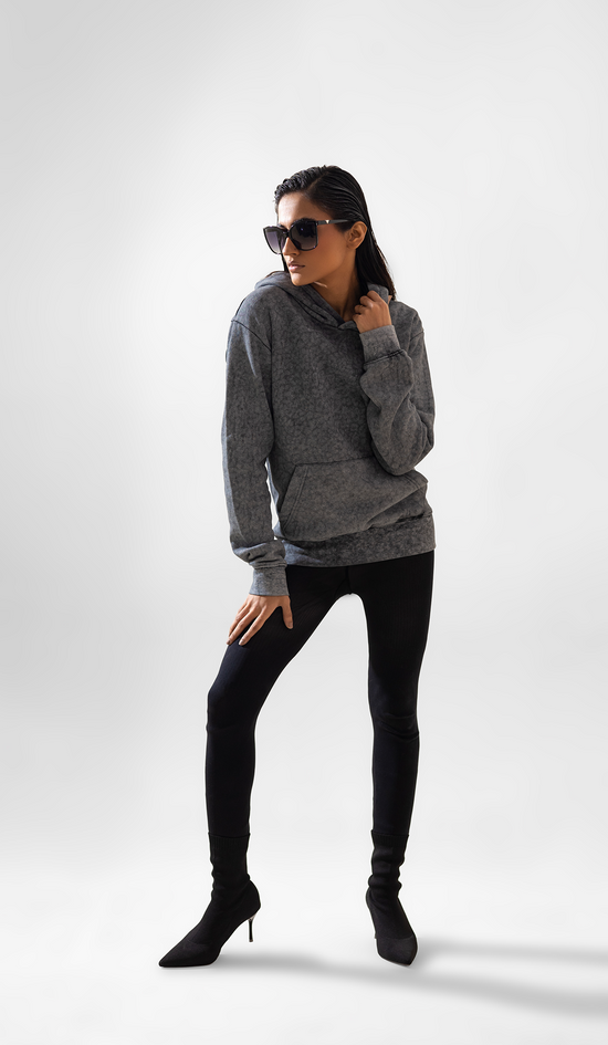 Acid Wash Pullover Hoodie