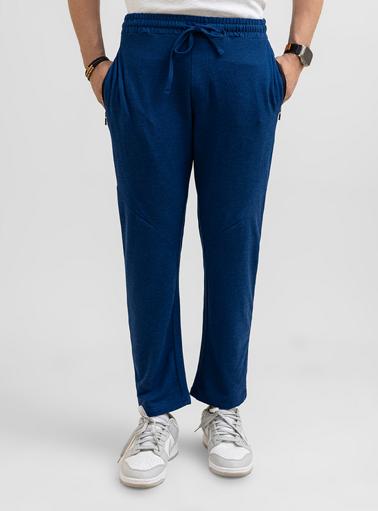 Men Women Basic Relaxed Trouser Blue