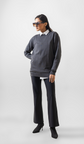 VOGUE CREWNECK PULLOVER SWEATER LONG SLEEVE CINEREOUS - UNISEX