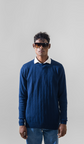 VOGUE CREWNECK PULLOVER SWEATER LONG SLEEVE NAVY BLUE UNISEX
