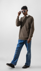 VOGUE CREWNECK PULLOVER SWEATER LONG SLEEVE OLIVE