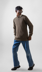 VOGUE CREWNECK PULLOVER SWEATER LONG SLEEVE OLIVE