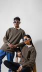 VOGUE CREWNECK PULLOVER SWEATER LONG SLEEVE OLIVE