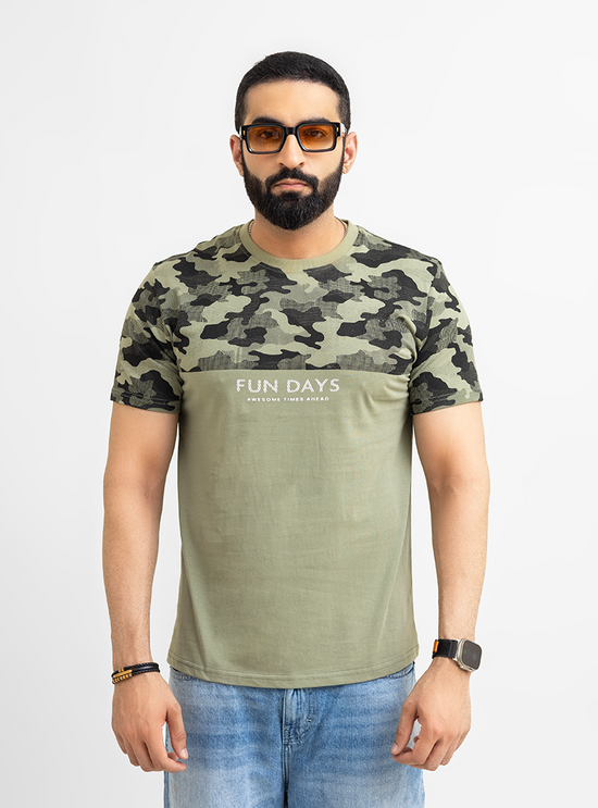 Men Women Roadster  Olive Green T-Shirt