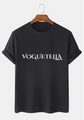 Voguetella Printed Black T-Shirt - Unisex