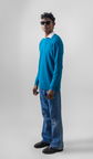 VOGUE CREWNECK PULLOVER SWEATER LONG SLEEVE CERULEAN -UNISEX