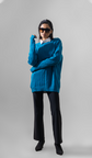 VOGUE CREWNECK PULLOVER SWEATER LONG SLEEVE CERULEAN -UNISEX